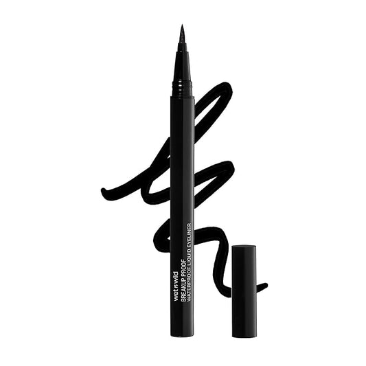 wet n wild Mega Last Breakup Proof Liquid Eyeliner - Ultra-Fine Brush, Waterproof, 16-Hour Long-Lasting Wear- Cruelty-Free & Vegan - Black