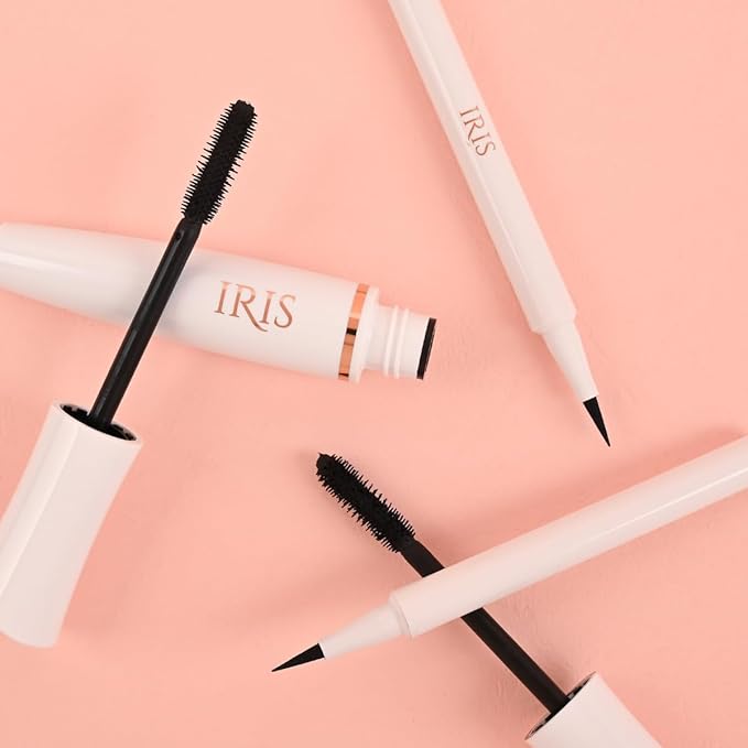 IRIS ALL EYES ON ME | MASCARA & EYELINER | SMUDGE PROOF | EASY APPLICATION | LONG LASTING STAYS UPTO 24 HOURS | VEGAN | CRUELTY FREE | BLACK (COMBO)