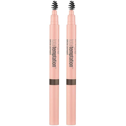 Maybelline Total Temptation Eyebrow Definer Pencil, Deep Brown, 2 Count