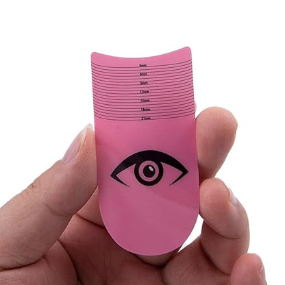 Pink Eyelash Ruler,Eyelashes Stencils Ruler for Measure Eyelashes Lash Measuring Tool Beauty Tools Professional Eyelashes Stencils Rulers Symmetry Curling Degree Rulers Eyeshadow Bases and Primers
