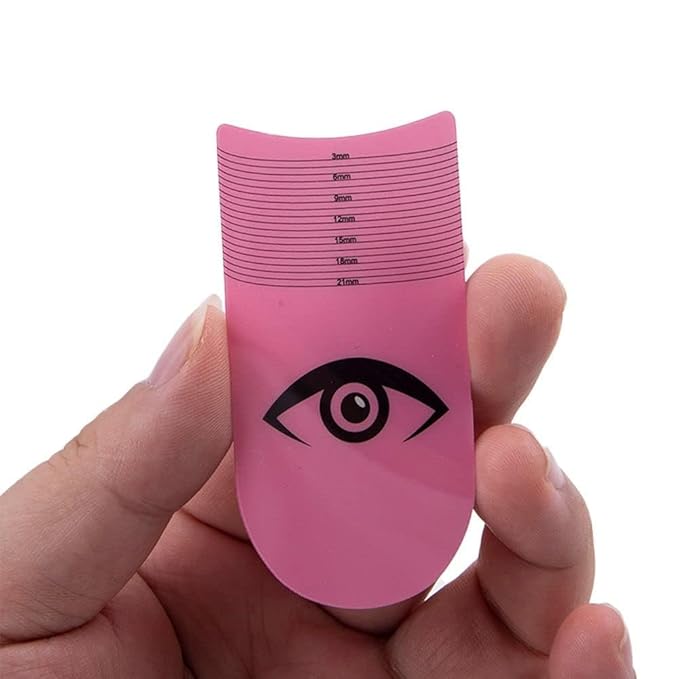 Pink Eyelash Ruler, Eyelash Stencils Ruler for Measure Eyelashes LengthEyebrow Lash Measuring Tool Beauty Tools Professional Eyelash Stencils Ruler Symmetry Curling Degree Ruler, Makeup