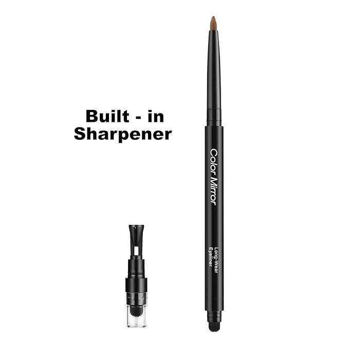 Smudge Proof Eyeliner, Waterproof Retractable Eye liner with Brush, Matte and Shimmer Eyeliner Pencil, Creamy Texture, Long lasting & Smooth(30 Acorn Matte)