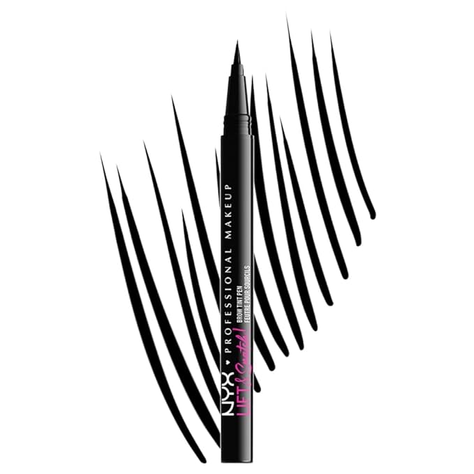 NYX Lift & Snatch Eyebrow Tint Pen Black & Epic Ink Waterproof Liquid Eyeliner Black Vegan 2 Piece Set