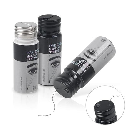 30M Length Pre-inked Mapping String Microblading Mapping Tread Measuring Positioning Tools for Eyebrow, lip Permanent Makeup (Black)