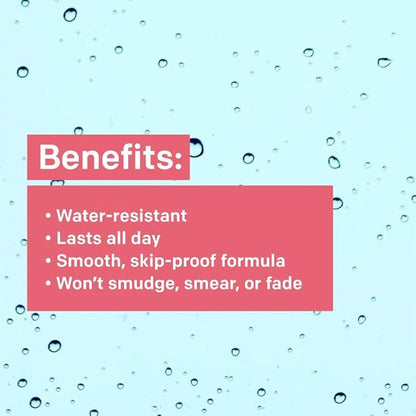 Almay Liquid Eyeliner, Waterproof, Fade-Proof Eye Makeup, Easy-to-Apply Liner Brush, 224 Brown Topaz, 0.08 Oz