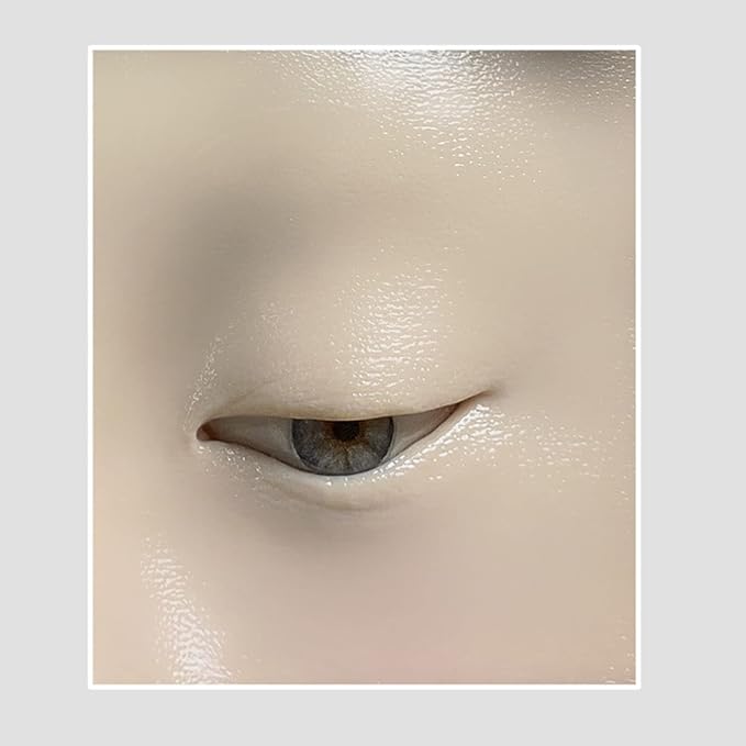 muzlee Face Eyes Makeup Practice Board 3D Realistic Face Skin Board Practice Model for Eyeshadow Eyeliner Eyebrow Lash Mapping