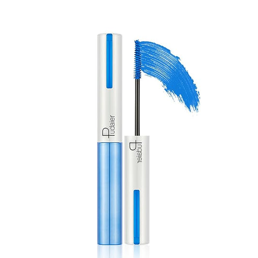 Washable Mascara - Lengthening & Volumizing Blue Eye Makeup With Eyebrow Comb