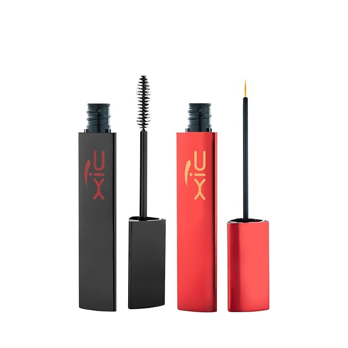 Eyelash and Eyebrow Growth Serum + Professional Mascara for athletes. Pack with 2 tubes 1 XiC Enahncer to Grow Eyelashes and 1 Xtreme Mascara, ideal for Making Exercise. XiC Duo Xtreme