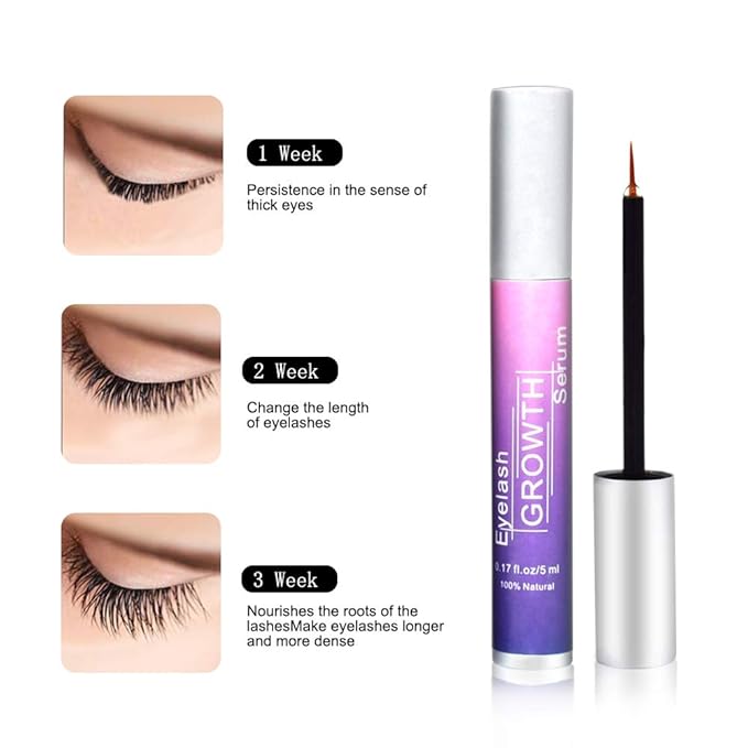 Eyelash Growth Serum to Grow Lashes，Advanced Lash Serum Formula for Eyelash Growth and Thickness, Lash Growth Serum Enhancer (5ML)