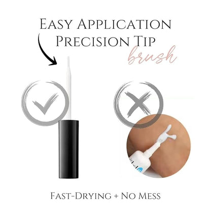 Gentle Formula Lash Glue - 24 Hour Hold - Cluster Strip False Lash Extension Eyelash Glue - Soothing Aloe Lash Adhesive - Dries Clear - Water Resistant