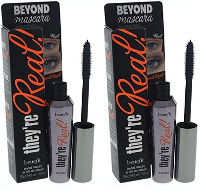 Benefit They're Real! Mascara, Beyond Black, 0.3 Ounce (Pack of 2)