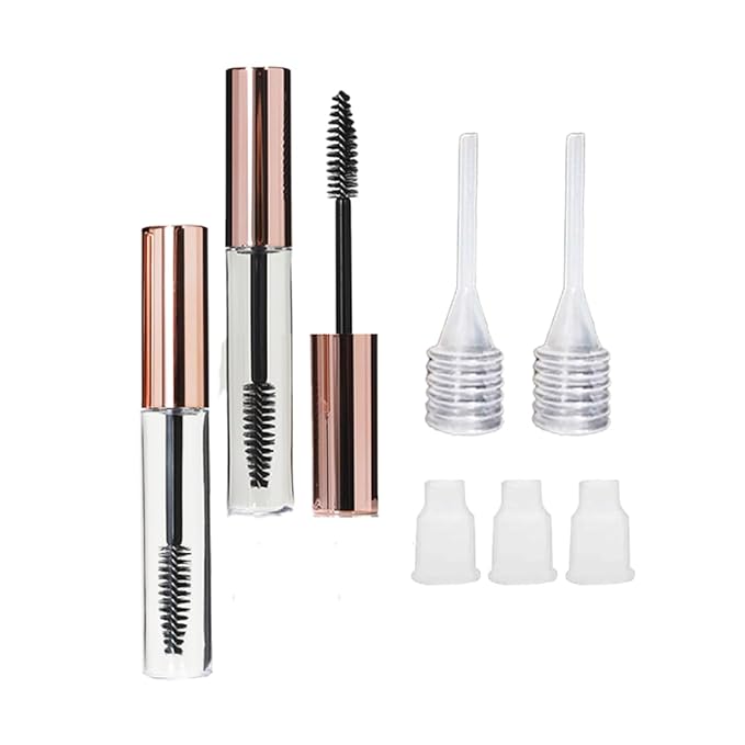 0.34 fl oz Three Empty Mascara Tubes (Rose Golden (Metal), 3 PCS MT)