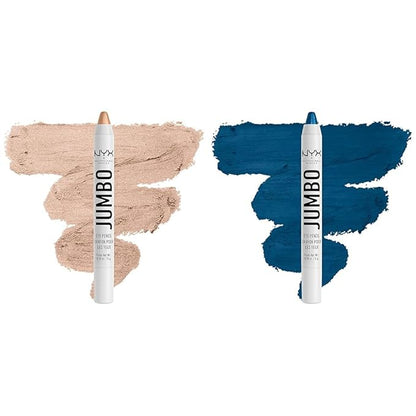 NYX PROFESSIONAL MAKEUP Jumbo Eye Pencil Bundle - Frosting (Champagne) & Blueberry Pop (Blue)