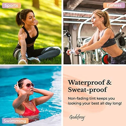 Godefroy Instant Eyebrow Color, Medium Brown, 0.18 ounces, 12-weeks of long lasting, 3-applications per kit, 3 Count (Pack of 1)