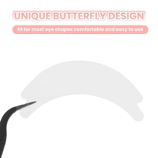 100 Pairs Eyelash Under Eye Pads for Lash Extensions Lint Free Eyelash Tech Supplies Sticky Eye Lash Lift Patches No Tape Needed Fit Most Eye Shape Must Haves Beauty Tool for Eyelash Women