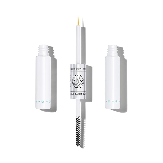 Lash24 by Hair La Vie - Eyelash & Eyebrow Enhancer - Dual Formula with AM Primer & PM Boost - Long Lash Serum for All Day Length - 2-Month Supply