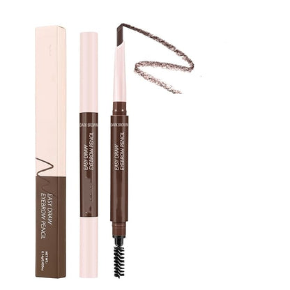MAEPEOR Eyebrow Pencil 5 Colors Define Shape and Fill Brows with Brush, Longwearing Eye Brow Pencil for Soft Textured Natural Daily Look (05 Dark Brown)