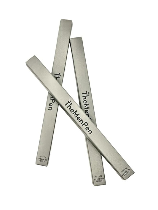 The Men Pen-Waterproof Eyebrow & Beard Filling Pen for Men | Microblading Effect | Waterproof, Sweatproof | Beard & Mustache Hair Darkener | 1 Ounces - 3 Pack Dark Brown