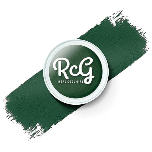 RCG Water Activated Eyeliner - Makeup Artists Choice Matte Colorful Wet Liner - Smudge Proof Face Body Paint - Skin Safe & Child Friendly- 10g/Container (Tropical Rainforest - Dark Olive)