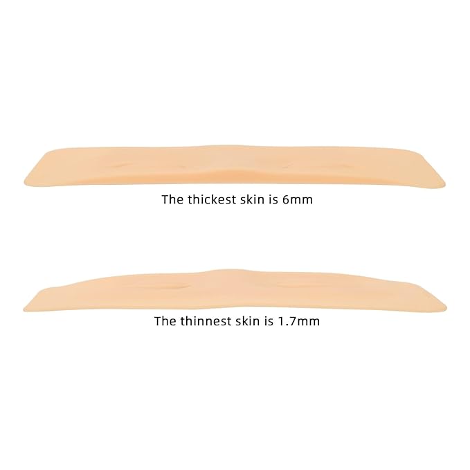 Tattoo Practice Skin for Eyebrows Eyeliner 3D Permanent Makeup Silicone Fake Skin Microblading Supplies for Beginners and Experienced Artists