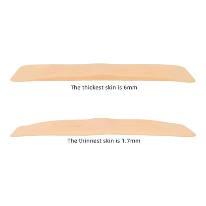 Tattoo Practice Skin for Eyebrows Eyeliner 3D Permanent Makeup Silicone Fake Skin Microblading Supplies for Beginners and Experienced Artists