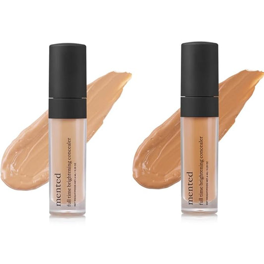 Mented Cosmetics Full-Time Eye Brightening Concealer for Women, Lightweight Full-Coverage Eye Makeup Concealer, Under Eyes Make Up Corrector, Blemishes & Contour, Peak Performance + 9to5