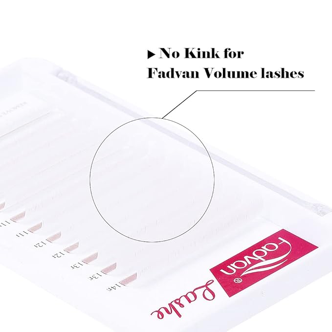 Volume Eyelash Extensions White Lashes D Curl Colored Lash Extensions Thickness 0.07mm Mixed Tray 8-14mm Easy Fan Colored Lashes Professional Use by FADVAN (white-D, 8-14mm)