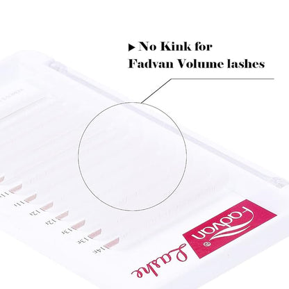 Volume Eyelash Extensions White Lashes D Curl Colored Lash Extensions Thickness 0.07mm Mixed Tray 8-14mm Easy Fan Colored Lashes Professional Use by FADVAN (white-D, 8-14mm)