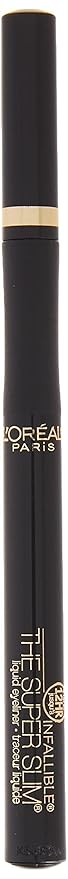 L'Oreal Paris Voluminous Mascara 0.26 Fl Oz and Infallible Super Slim Liquid Eyeliner Pack of 1