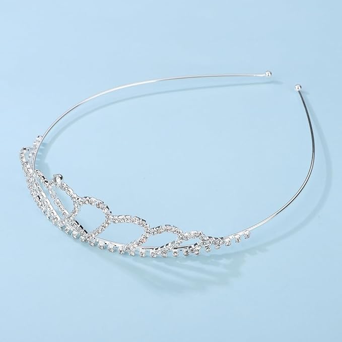 Wiwpar Crystal Rhinestone headband Silver Crystal Headband Princess Queen Headpiece Hair Accessories Headband for Women Girls Wedding Birthday Gift (Type2)