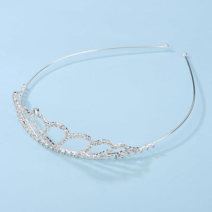 Wiwpar Crystal Rhinestone headband Silver Crystal Headband Princess Queen Headpiece Hair Accessories Headband for Women Girls Wedding Birthday Gift (Type2)