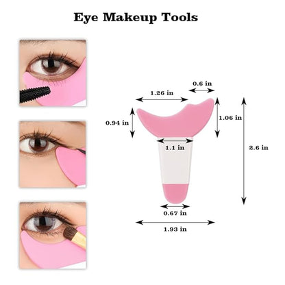 1PC2 in1Eyelash Comb Dual Purpose Eyelash,1Brow & Lash Shaper with 3 Different Spoolie Brushes, 1 Eyeshadow and Eyeliner Stencils Pad,2Pcs Eyelash Stamps Tool,10pc Disposable Eyeliner Makeup