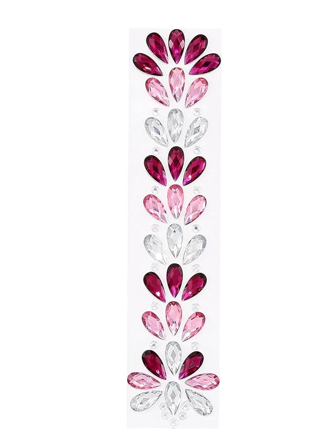 Crystal Face Stickers Tears Rhinestone Self-adhesive Hair Stickers Music Festival Revelry for Women and Girls
