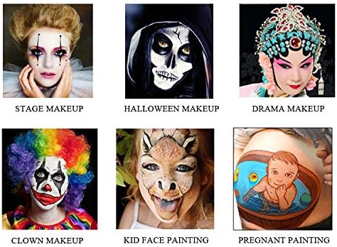 OPHIR Face Painting-30g Face Paint Body Paint Kit Basic Color Pigments for Halloween Stage Makeup Adults & Children Kids, Water Base, Easy to Clean (Coffee Brown)