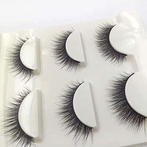 Imported Korea Fiber Faux Mink False Eye lashes Handmade Reusable Long Cross Volume Dramatic Lashes Natural Look Makeup Thick Black Fake EyeLashes