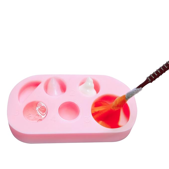 Lash Lift Brow Lamination Palette, Rapid Eyelash Eyebrow Lifting Tray, DIY Tint Mixing Tool For Perming Lashes at Home Salon Usage -1000 Applications (Mini Palette Pink Black 2 pcs Set)