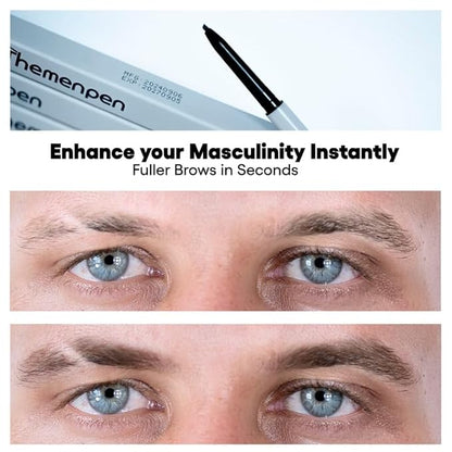 The Men Pen-Waterproof Eyebrow & Beard Filling Pen for Men | Microblading Effect | Waterproof, Sweatproof | Beard & Mustache Hair Darkener | 1 Ounce | Grey
