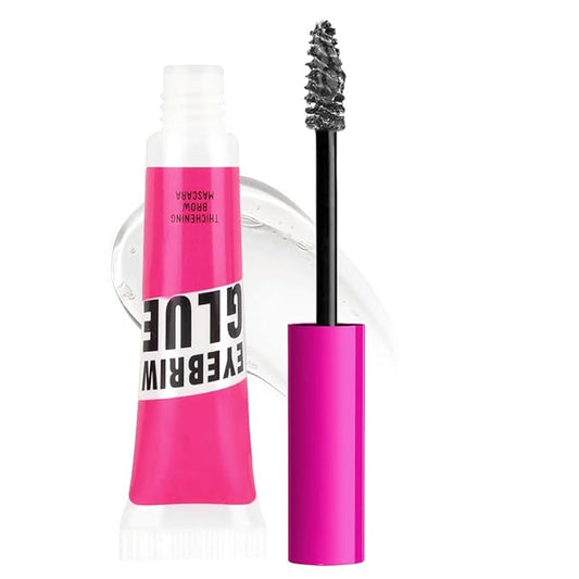 Tinted Thickening Brow Mascara,Brow Fast Sculpt,Waterproof, Transfer-proof, Brush to Fill in Eyebrows and Cover Gray Hairs - Cruelty Free - Light Medium Brown (1 Pack) (1pc 09 transparent brow glue)