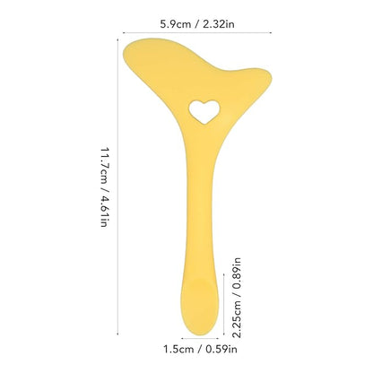 Eyeliner Stencils Wing Tips, Eyebrow Pencil Stencil Reusable Eyeliner Aid Reusable Silicone Eye Makeup Tool with Cream Eyelash Pads Tool Mascara Aid Eye Makeup Applicators for Eye Shadow(Yellow)