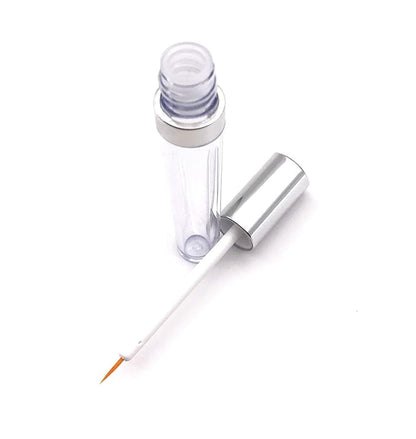2pcs 5ml Acrylic Multi-functional Empty Eyelashes Tube Eyeliner Vials Bottle Containers with Wand Applicators Best for Eyelash/Eyebrow Growth Serum Castor Oil