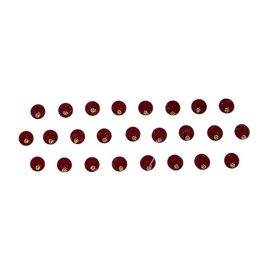 Traditional Bindi Indian Round Circle Premium Bindi maroon Color Indian Daily Use Forehead Bindi Round Dot Tattoo Body Art Sticker