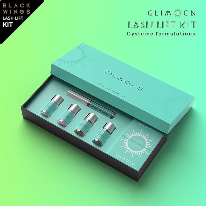 Glimocn Lash Lift Kit Eyelash Curl Cysteine Fast Perm Extension Lamination Setting Lotion Cream Eyelash Serum Gel Glue Rods Pads Tools Salon Eyeliner