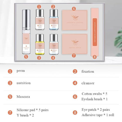 YUANLI Lash Lift Kit, Eyelash Perm Kit Easy for Beginner and Professional Lash Perm Kit, Eyelash Lift Kit with Detailed Instruction, Eyelash Lift Kit Permanent Curling Perming Wave Suitable for Salon