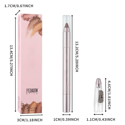 3Pcs Cream Eyeshadow Sticks Sets,Bronze Champagne Taupe Shimmer Matte Pencil Eyeshadow Applicator Stick,Cream Eye Shadow Brightener Stick,Eye Makeup Palette Long Lasting Naturing-Looking