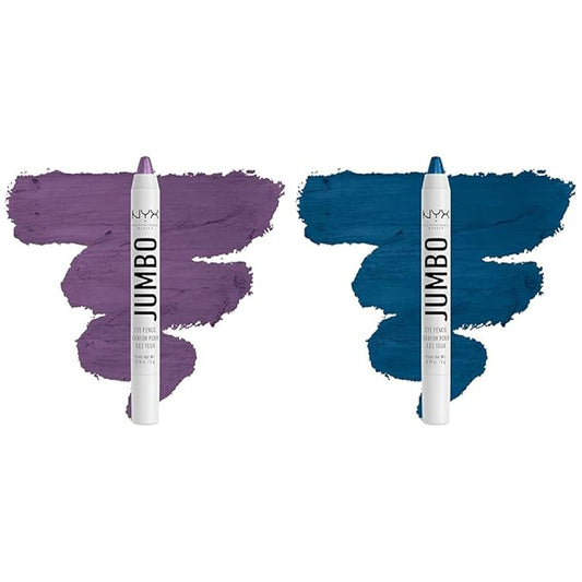 NYX PROFESSIONAL MAKEUP Jumbo Eye Pencil Bundle - Eggplant (Violet) & Blueberry Pop (Blue)