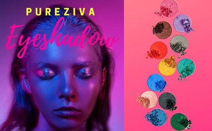 Mardi Gras Shimmering Purple Pink Violet Pressed Powder Single Vegan Eyeshadow; Talc, Paraben & Cruelty Free