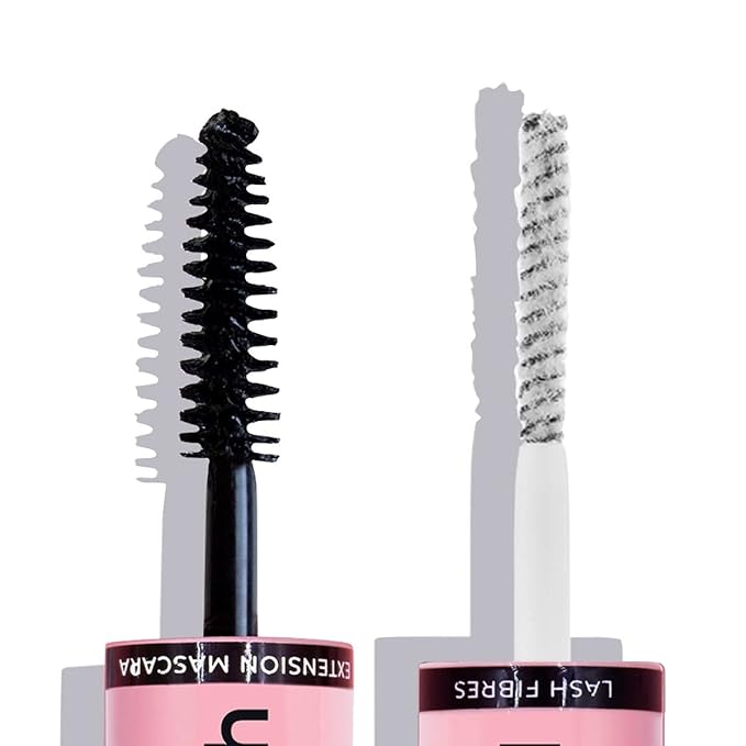 MCoBeauty Double Ended 3 Step Fibrelash, Increases Lash Length by 3-5mm, Clump-Free Mascara, Brush-on Lash Fibres, Vegan, Cruelty Free Cosmetics
