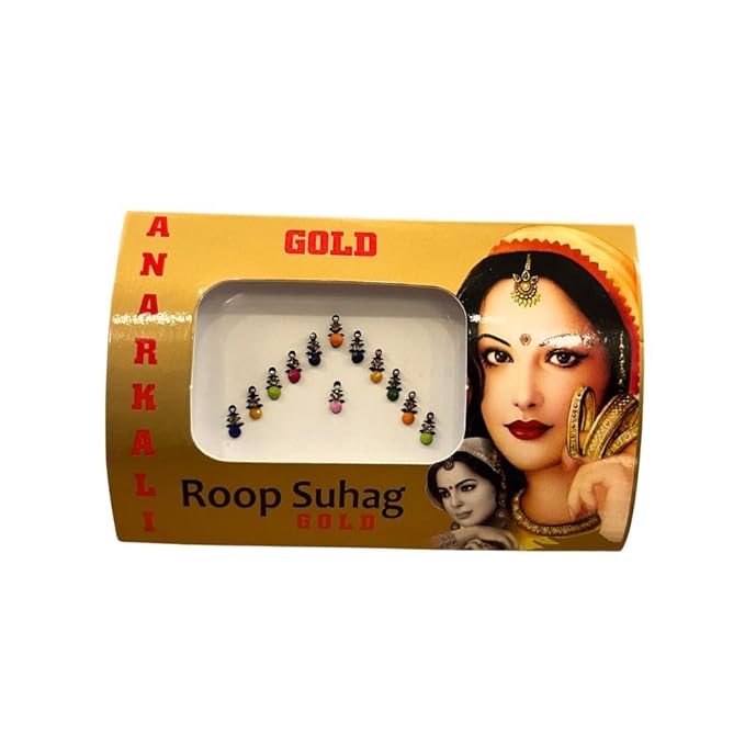 THE-KLASSY | Glitter Fancy Round | Bindis for Women | Small Size for Women and Girl. (DESIGN 4)
