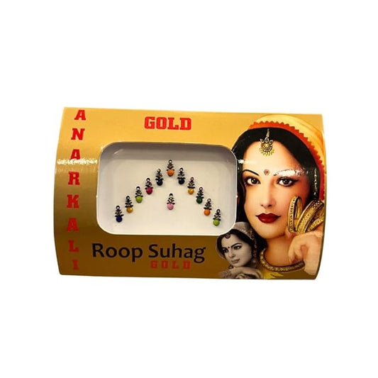 THE-KLASSY | Glitter Fancy Round | Bindis for Women | Small Size for Women and Girl. (DESIGN 4)