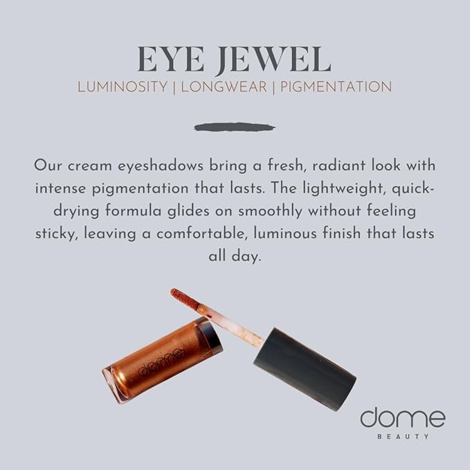 Eye Jewels 24-Hour Eye Shadow Vegan, Cruelty-Free Long-Lasting Cream Eyeshadow, Radiant Finish Eye Makeup for All Skin Tones, Easy-to-Blend, Smudge-Proof, Chocolate Diamond .15 fl oz